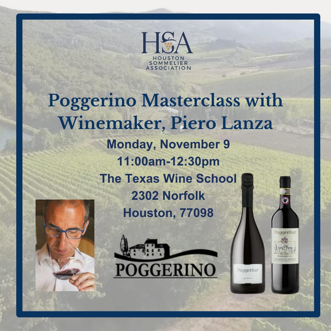 Houston Sommelier Association: Poggerino Masterclass with Piero Lanza, November 2026
